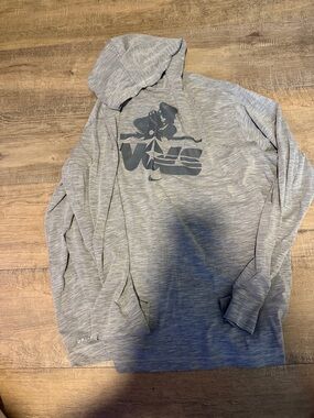 Nike Gray Dri-FIT Pullover Hoodie with Logo